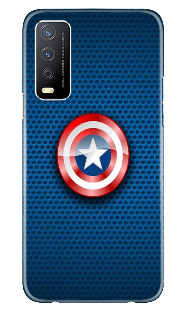 Captain America Shield Mobile Back Case for Vivo Y12s (Design - 253) Captain America Shield Case for Vivo Y12s (Design No. 253)