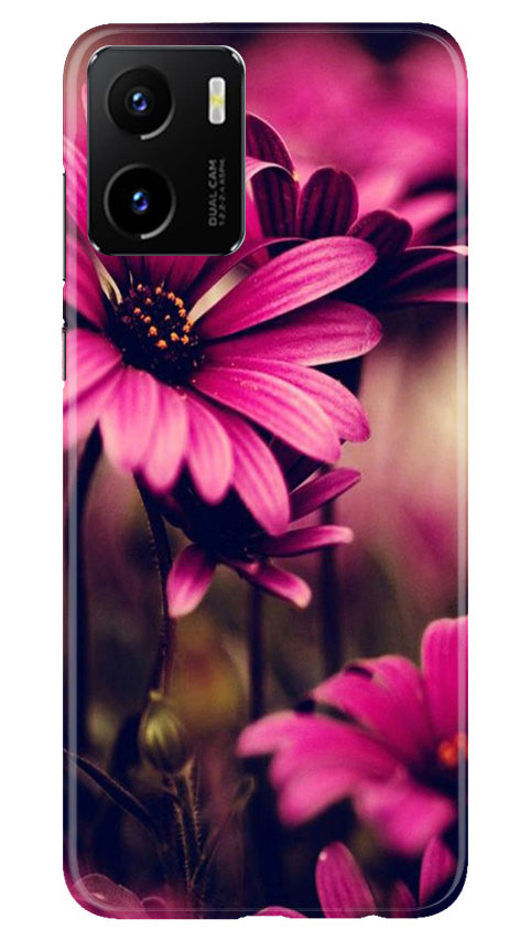 Purple Daisy Mobile Back Case for Vivo Y15C (Design - 65) Purple Daisy Case for Vivo Y15C