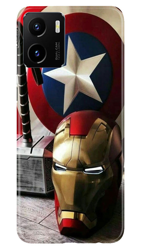 Ironman Captain America Mobile Back Case for Vivo Y15C (Design - 223) Ironman Captain America Case for Vivo Y15C (Design No. 223)