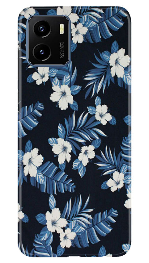 White flowers Blue Background2 Mobile Back Case for Vivo Y15s (Design - 15) White flowers Blue Background2 Case for Vivo Y15s
