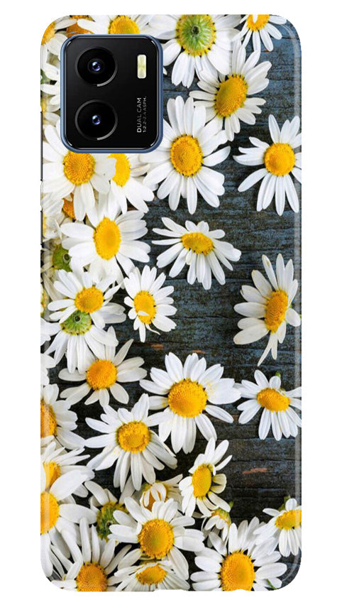 White flowers2 Mobile Back Case for Vivo Y15s (Design - 62) White flowers2 Case for Vivo Y15s