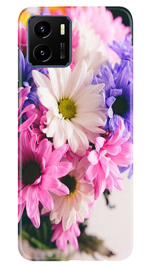Coloful Daisy Mobile Back Case for Vivo Y15s (Design - 73) Coloful Daisy Case for Vivo Y15s
