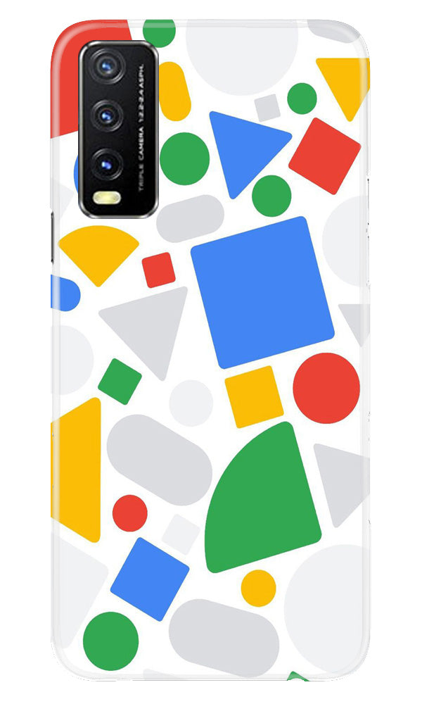 Circul Squar & Tringle Art Mobile Back Case for Vivo Y20A (Design - 18) Circul Squar & Tringle Art Case for Vivo Y20A