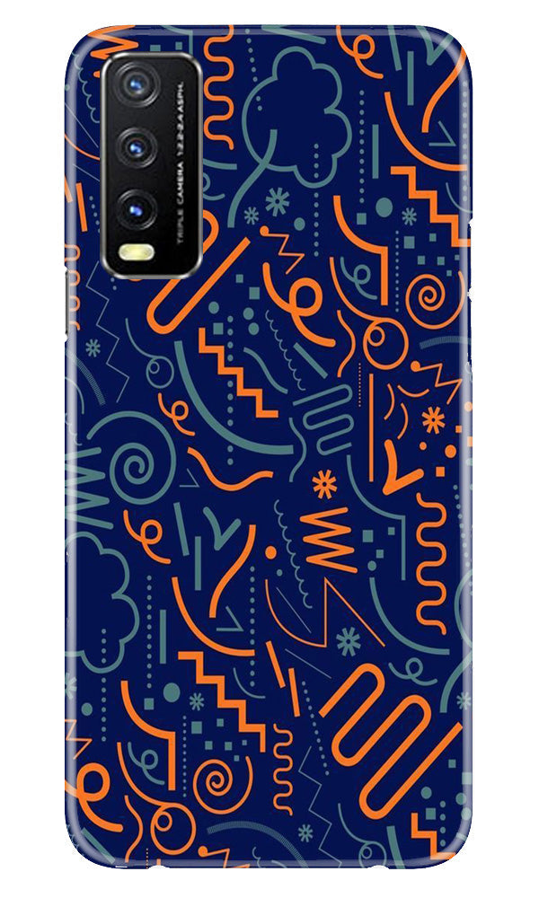 Line Art Baground Mobile Back Case for Vivo Y20A (Design - 26) Line Art Baground Case for Vivo Y20A