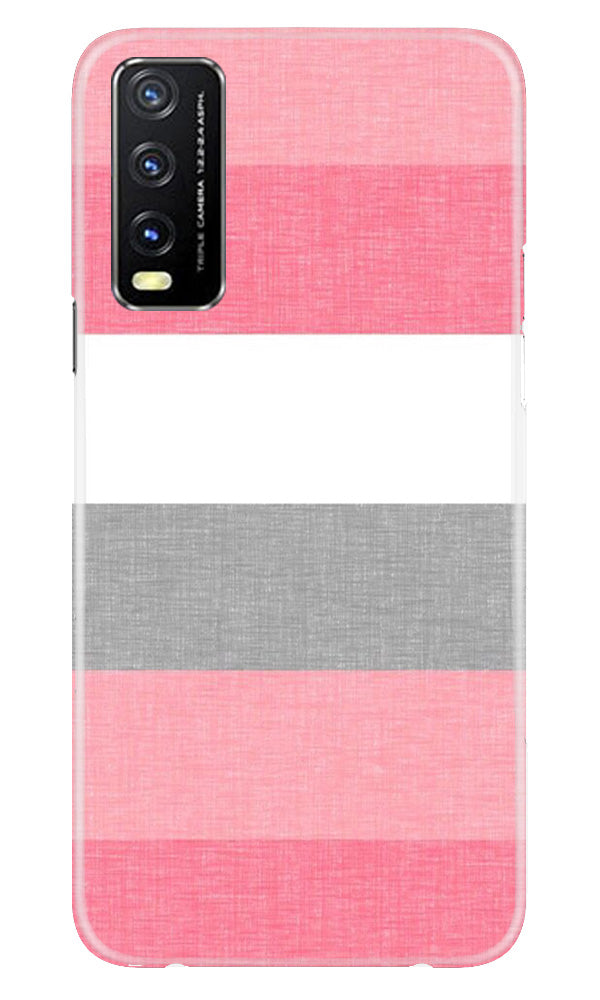 Pink white pattern Mobile Back Case for Vivo Y20T (Design - 55) Pink white pattern Case for Vivo Y20T