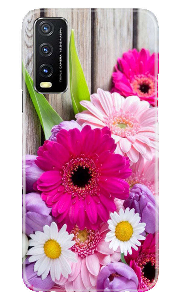 Coloful Daisy2 Mobile Back Case for Vivo Y20T (Design - 76) Coloful Daisy2 Case for Vivo Y20T