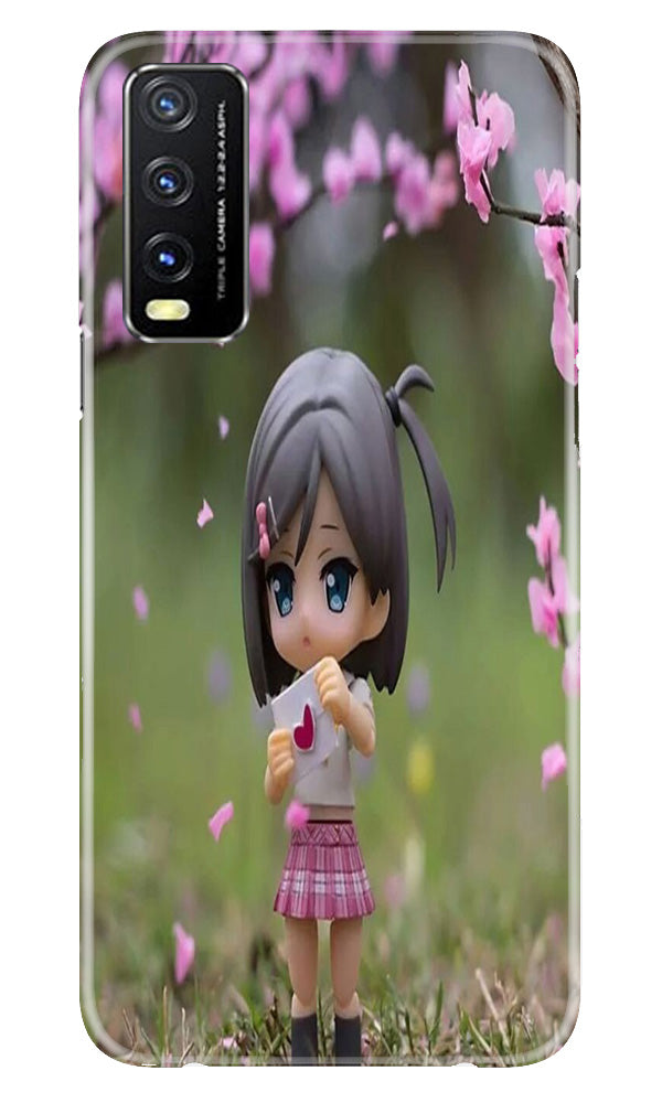 Cute Girl Mobile Back Case for Vivo Y20T (Design - 92) Cute Girl Case for Vivo Y20T