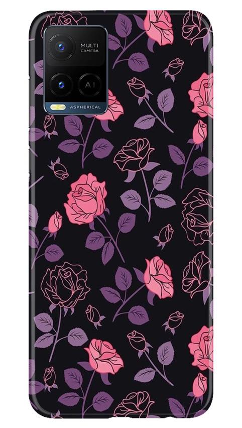 Rose Pattern Mobile Back Case for Vivo Y21 (Design - 2) Rose Pattern Case for Vivo Y21