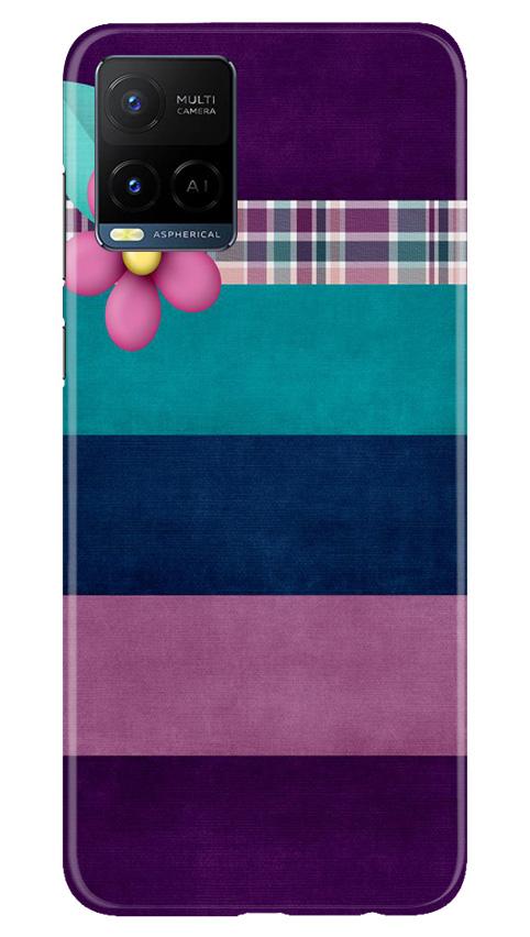 Purple Blue Mobile Back Case for Vivo Y21 (Design - 37) Purple Blue Case for Vivo Y21