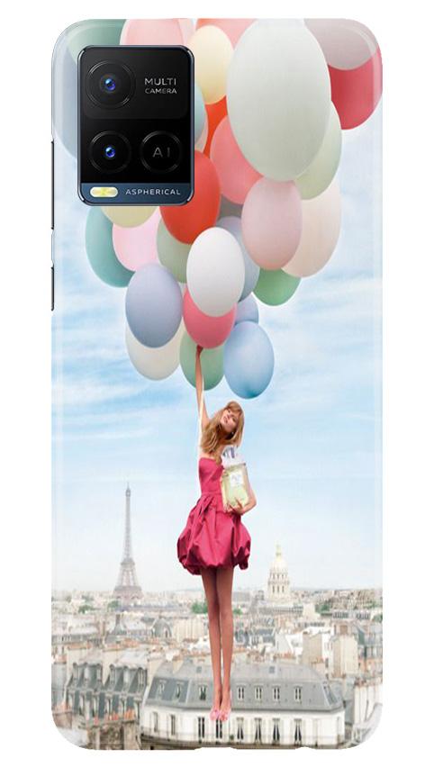 Girl with Baloon Mobile Back Case for Vivo Y21 (Design - 84) Girl with Baloon Case for Vivo Y21