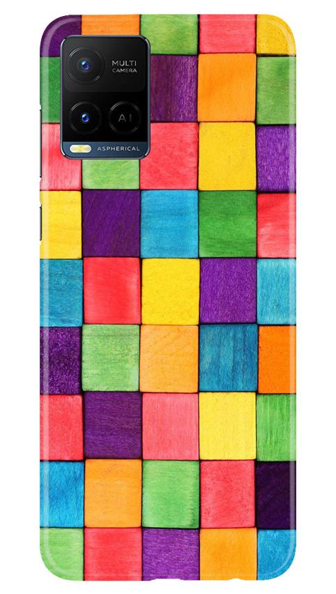 Colorful Square Mobile Back Case for Vivo Y21 (Design - 218) Colorful Square Case for Vivo Y21 (Design No. 218)