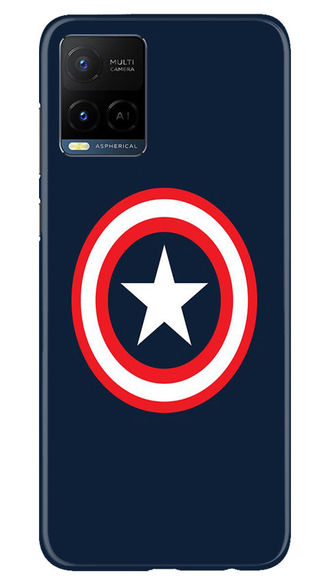Captain America Mobile Back Case for Vivo Y21A (Design - 42) Captain America Case for Vivo Y21A