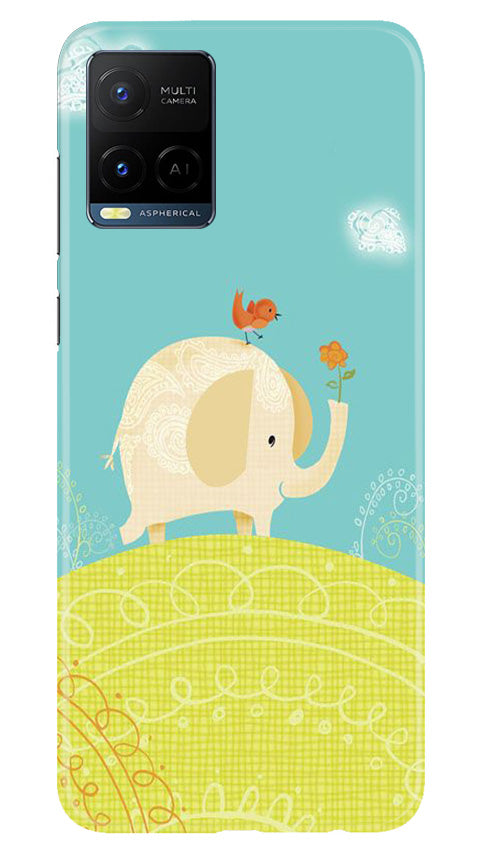 Elephant Painting Mobile Back Case for Vivo Y21T (Design - 46) Elephant Painting Case for Vivo Y21T
