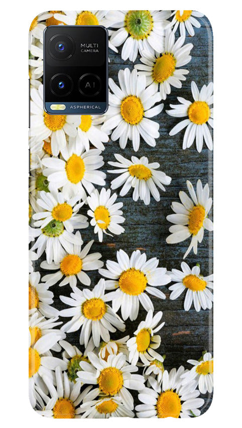 White flowers2 Mobile Back Case for Vivo Y21T (Design - 62) White flowers2 Case for Vivo Y21T