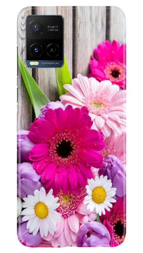 Coloful Daisy2 Mobile Back Case for Vivo Y21T (Design - 76) Coloful Daisy2 Case for Vivo Y21T