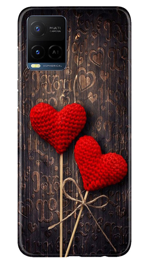 Red Hearts Mobile Back Case for Vivo Y21T (Design - 80) Red Hearts Case for Vivo Y21T