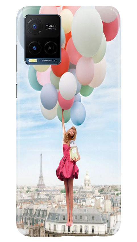 Girl with Baloon Mobile Back Case for Vivo Y21T (Design - 84) Girl with Baloon Case for Vivo Y21T