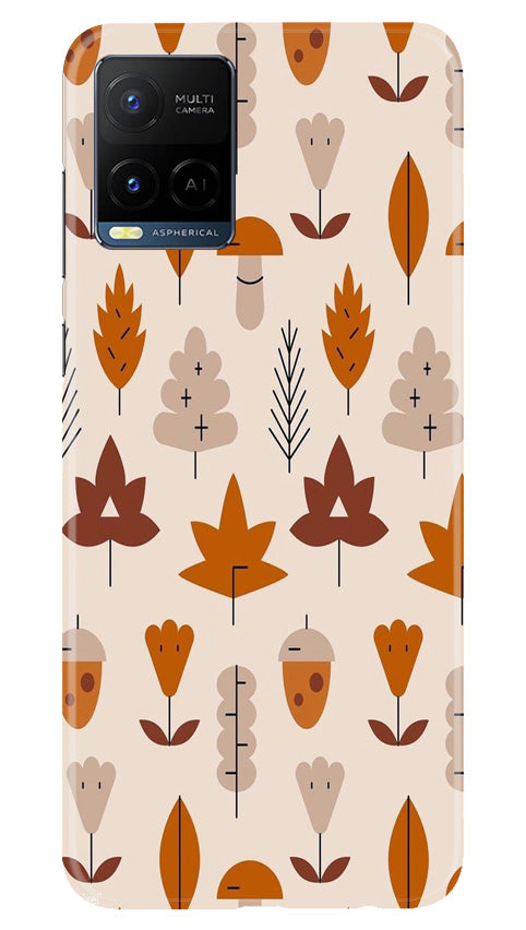 Leaf Pattern Art Mobile Back Case for Vivo Y21T (Design - 132) Leaf Pattern Art Case for Vivo Y21T (Design - 132)