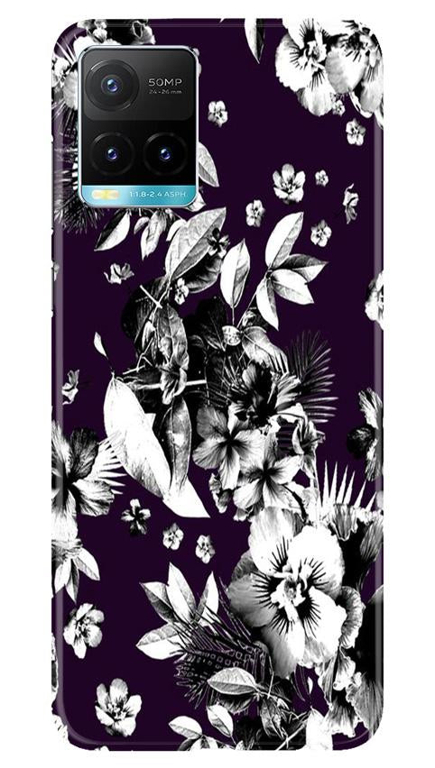white flowers Mobile Back Case for Vivo Y33s (Design - 7) white flowers Case for Vivo Y33s