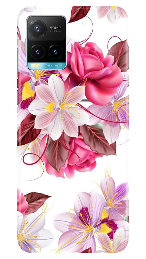 Beautiful flowers Mobile Back Case for Vivo Y33s (Design - 23) Beautiful flowers Case for Vivo Y33s