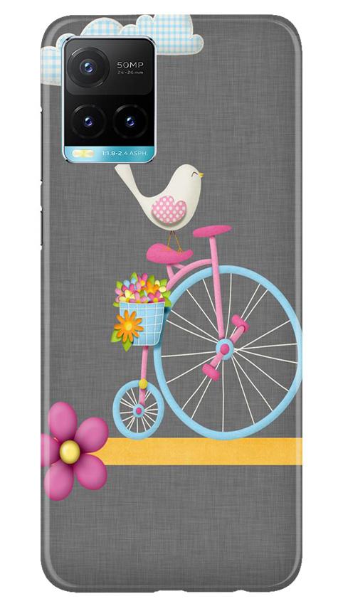 Sparron with cycle Mobile Back Case for Vivo Y33s (Design - 34) Sparron with cycle Case for Vivo Y33s