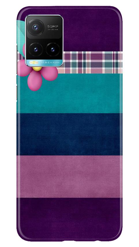 Purple Blue Mobile Back Case for Vivo Y33s (Design - 37) Purple Blue Case for Vivo Y33s