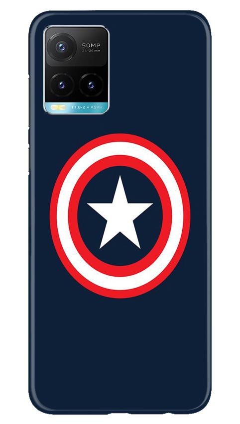 Captain America Mobile Back Case for Vivo Y33s (Design - 42) Captain America Case for Vivo Y33s