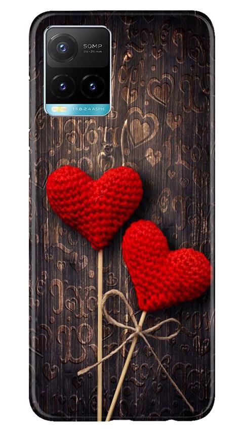 Red Hearts Mobile Back Case for Vivo Y33s (Design - 80) Red Hearts Case for Vivo Y33s