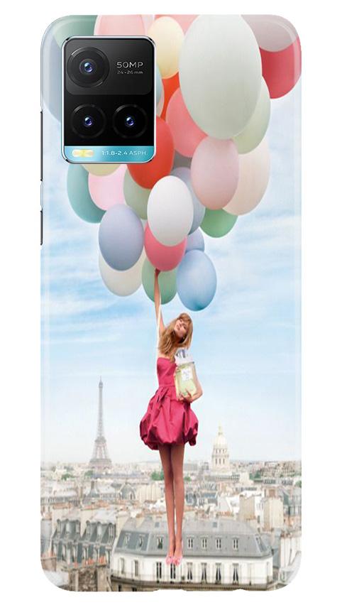Girl with Baloon Mobile Back Case for Vivo Y33s (Design - 84) Girl with Baloon Case for Vivo Y33s