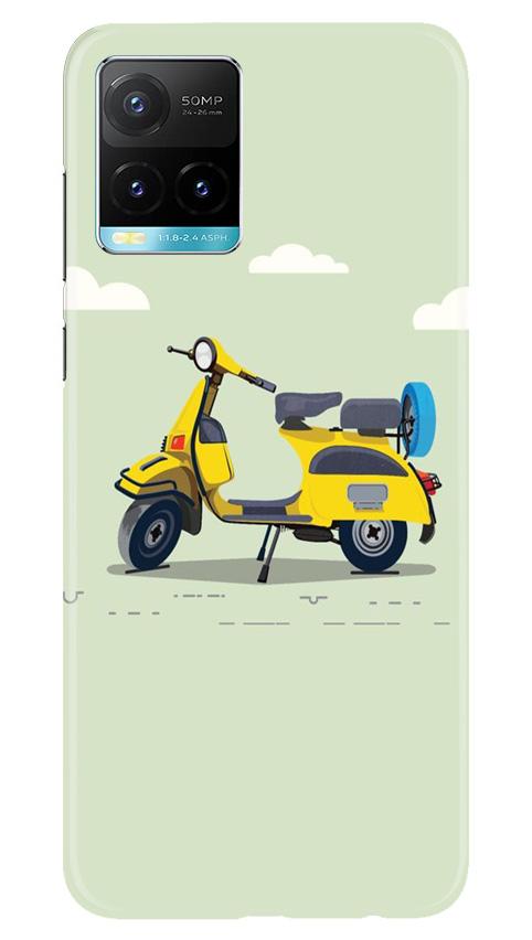Vintage Scooter Mobile Back Case for Vivo Y33s (Design - 260) Vintage Scooter Case for Vivo Y33s (Design No. 260)