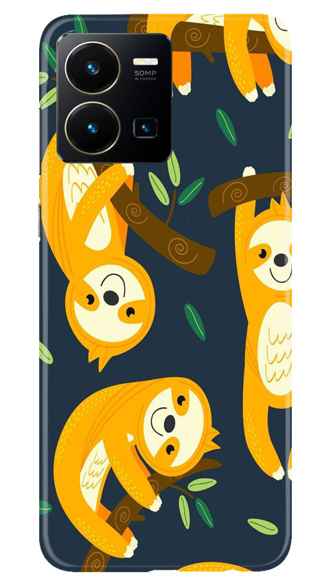 Racoon Pattern Mobile Back Case for Vivo Y35 (Design - 2) Racoon Pattern Case for Vivo Y35