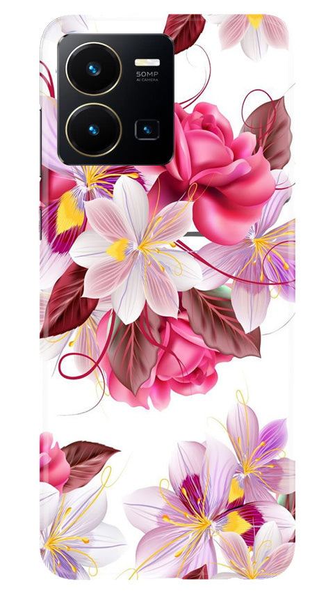 Beautiful flowers Mobile Back Case for Vivo Y22 (Design - 23) Beautiful flowers Case for Vivo Y22