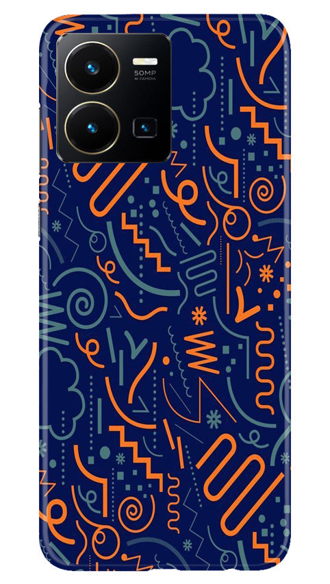 Line Art Baground Mobile Back Case for Vivo Y35 (Design - 26) Line Art Baground Case for Vivo Y35