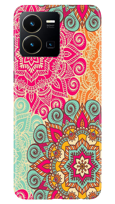 Rangoli art2 Mobile Back Case for Vivo Y22 (Design - 29) Rangoli art2 Case for Vivo Y22