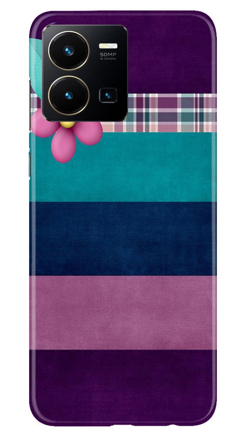 Purple Blue Mobile Back Case for Vivo Y35 (Design - 37) Purple Blue Case for Vivo Y35
