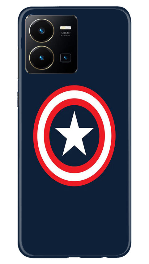 Captain America Mobile Back Case for Vivo Y22 (Design - 42) Captain America Case for Vivo Y22