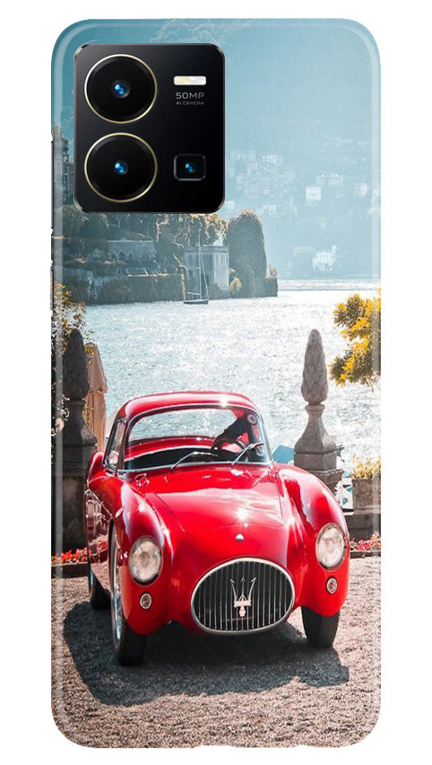 Vintage Car Mobile Back Case for Vivo Y35 (Design - 51) Vintage Car Case for Vivo Y35
