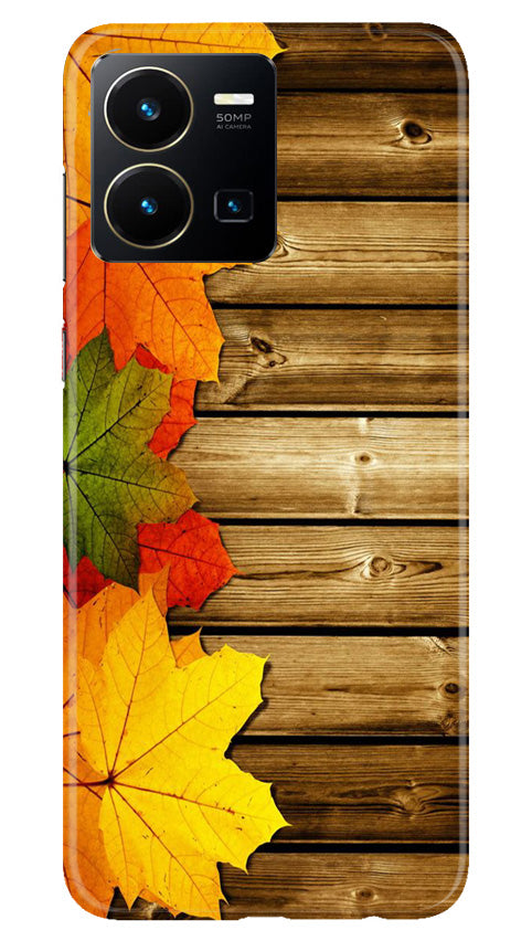 Wooden look3 Mobile Back Case for Vivo Y22 (Design - 61) Wooden look3 Case for Vivo Y22