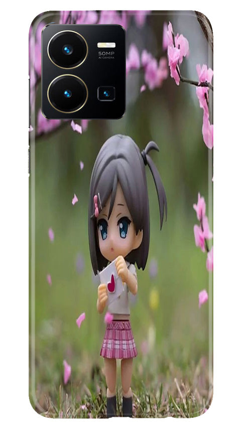 Cute Girl Mobile Back Case for Vivo Y35 (Design - 92) Cute Girl Case for Vivo Y35