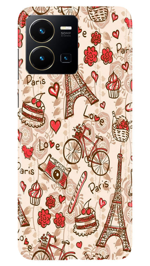 Love Paris Mobile Back Case for Vivo Y22 (Design - 103) Love Paris Case for Vivo Y22 (Design - 103)