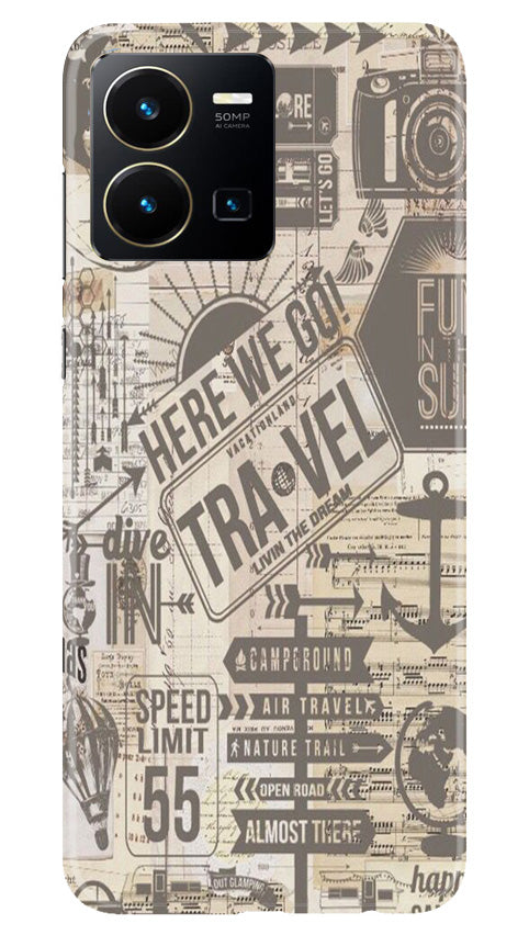 Travel Mobile Back Case for Vivo Y35 (Design - 104) Travel Case for Vivo Y35 (Design - 104)