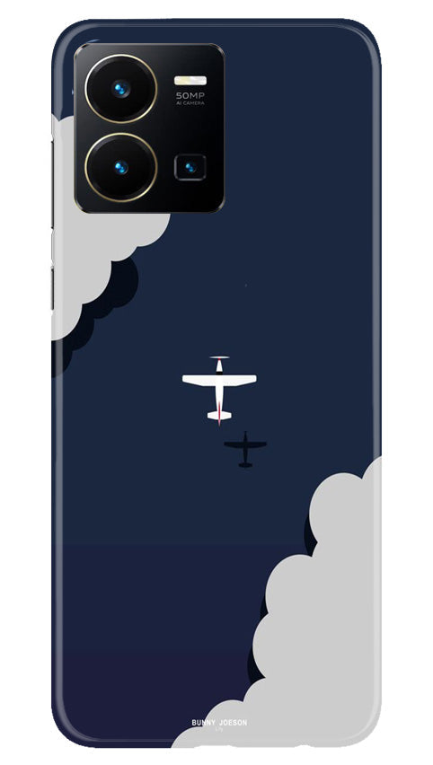 Clouds Plane Mobile Back Case for Vivo Y35 (Design - 165) Clouds Plane Case for Vivo Y35 (Design - 165)