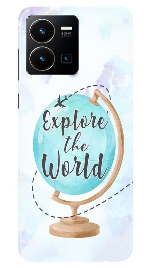 Explore the World Mobile Back Case for Vivo Y35 (Design - 176) Explore the World Case for Vivo Y35 (Design No. 176)