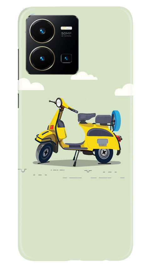 Vintage Scooter Mobile Back Case for Vivo Y22 (Design - 229) Vintage Scooter Case for Vivo Y22 (Design No. 229)
