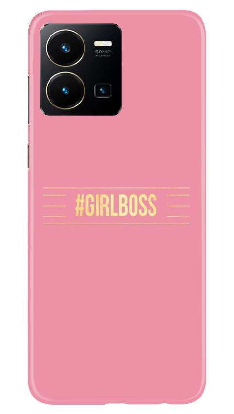 Girl Boss Pink Mobile Back Case for Vivo Y22 (Design - 232) Girl Boss Pink Case for Vivo Y22 (Design No. 232)