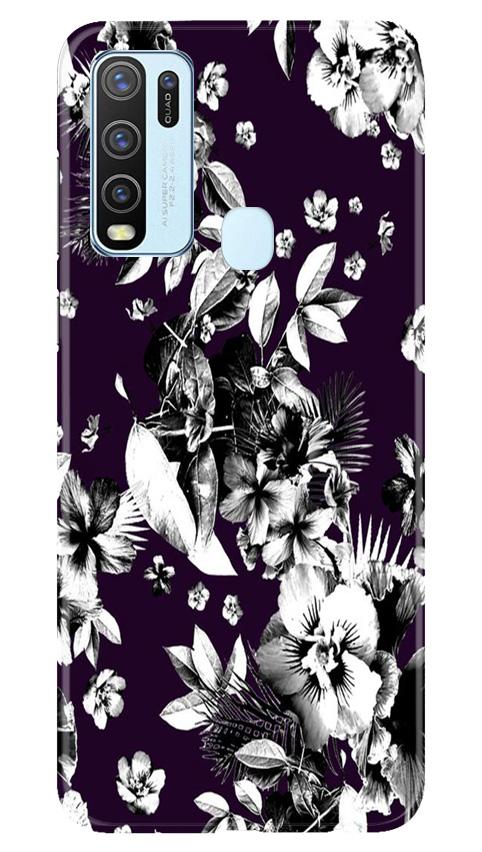 white flowers Mobile Back Case for Vivo Y30 (Design - 7) white flowers Case for Vivo Y30