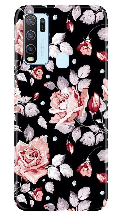 Pink rose Mobile Back Case for Vivo Y30 (Design - 12) Pink rose Case for Vivo Y30