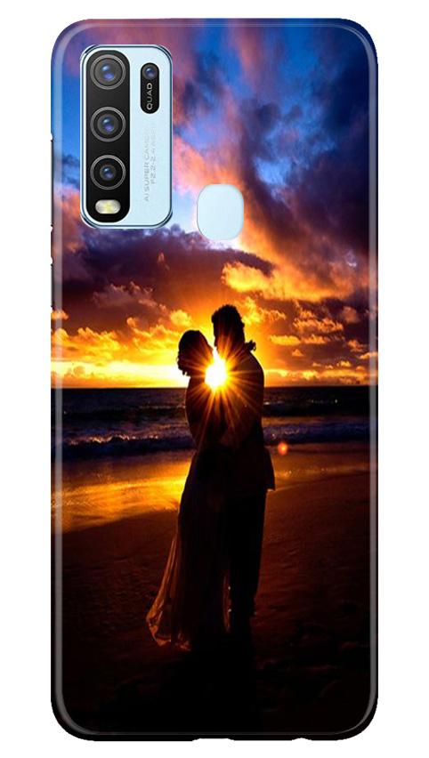 Couple Sea shore Mobile Back Case for Vivo Y50 (Design - 13) Couple Sea shore Case for Vivo Y50