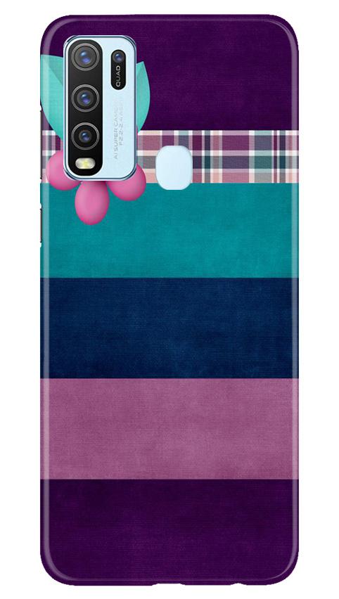 Purple Blue Mobile Back Case for Vivo Y30 (Design - 37) Purple Blue Case for Vivo Y30