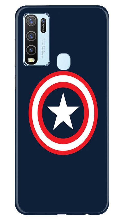Captain America Mobile Back Case for Vivo Y30 (Design - 42) Captain America Case for Vivo Y30